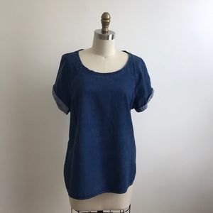 Anthropologie Cloth & Stone Denim Top